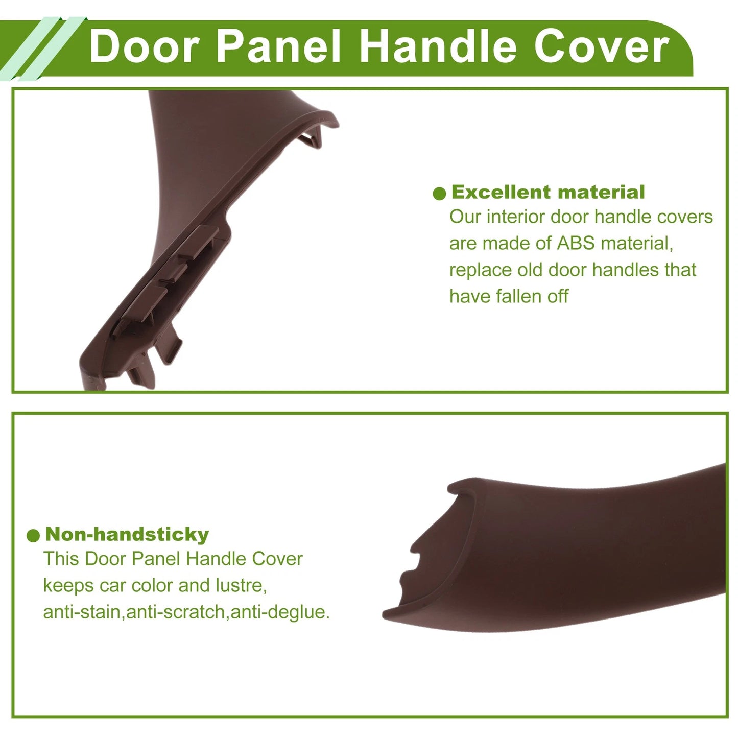 Door Panel Handle Pull Trim Cover for BMW 5 Series (2011-2016) Reddish Brown