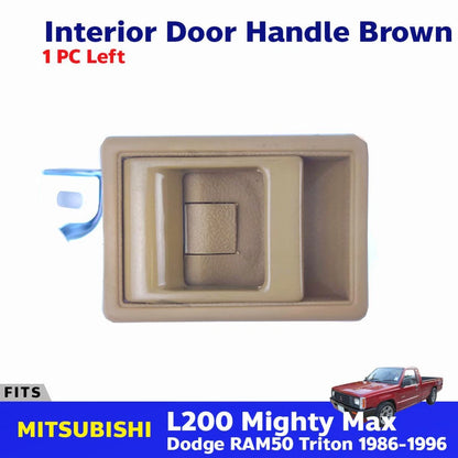 Interior Door Handle Brown Left Fits Mitsubishi L200 Triton 2D Truck 1986-96 D06