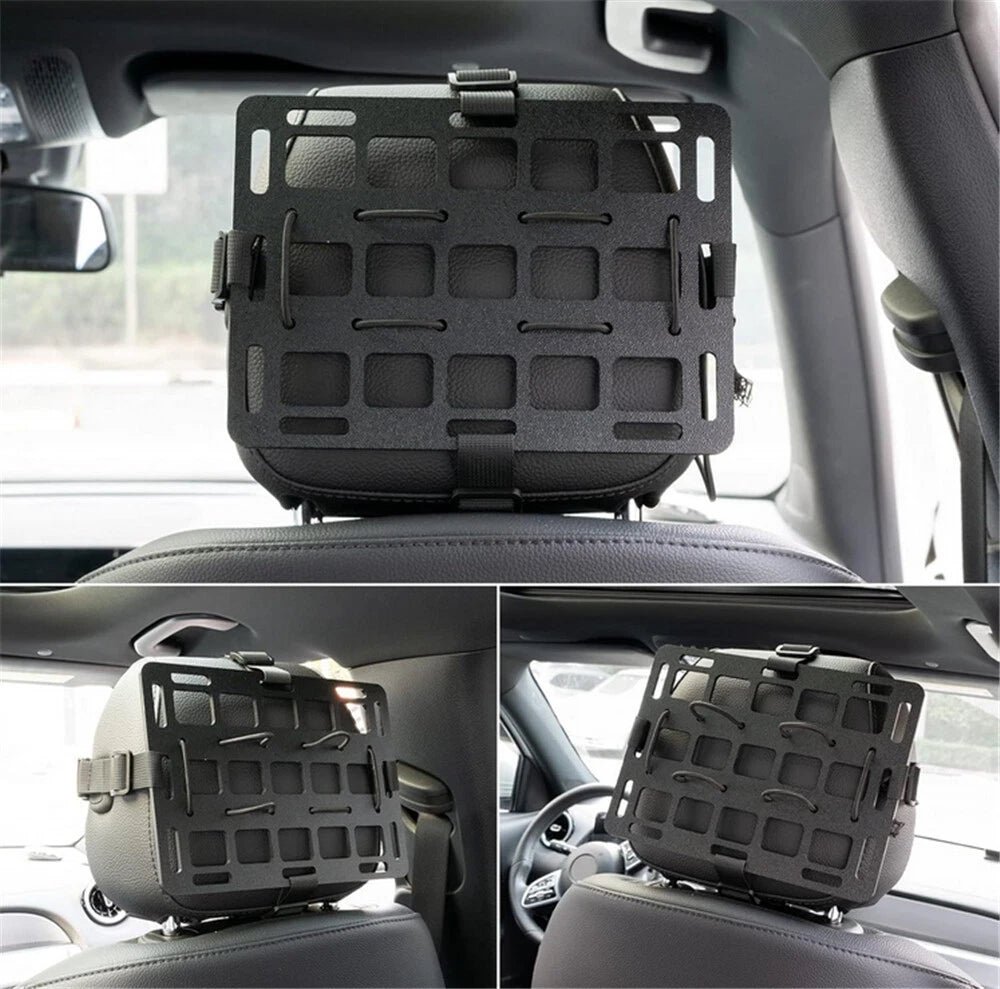 Tactical Molle Panel Headrest Gun Rack Storage for Universal Vehicle
