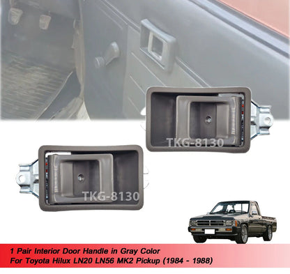 Inner Door Handle 1 Pair Gray for Toyota LN50 LN56 MK2 (1984-1988)