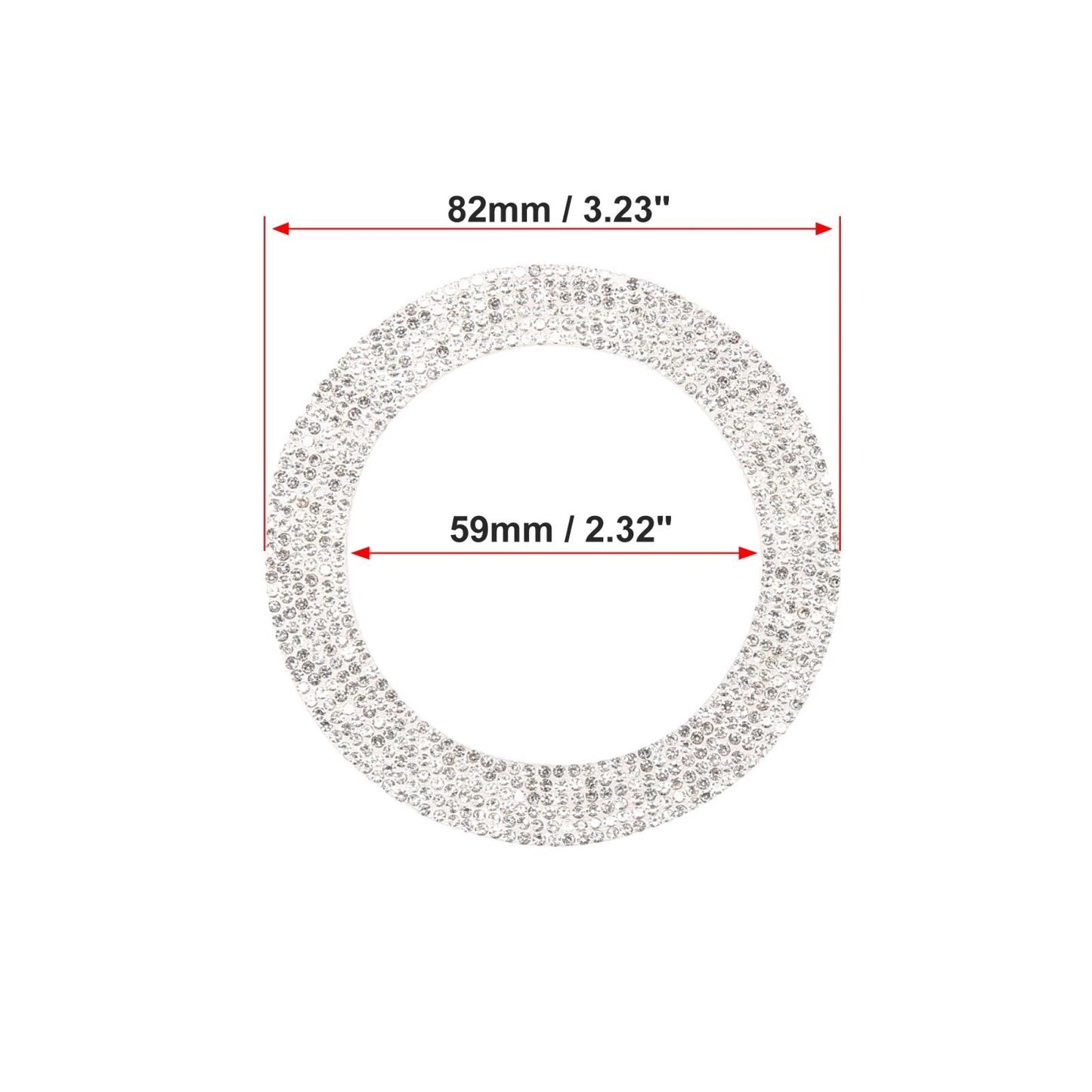 Silver Tone Interior Steering Wheel Cap Trim Ring for Jeep Wrangler (2007-2023)