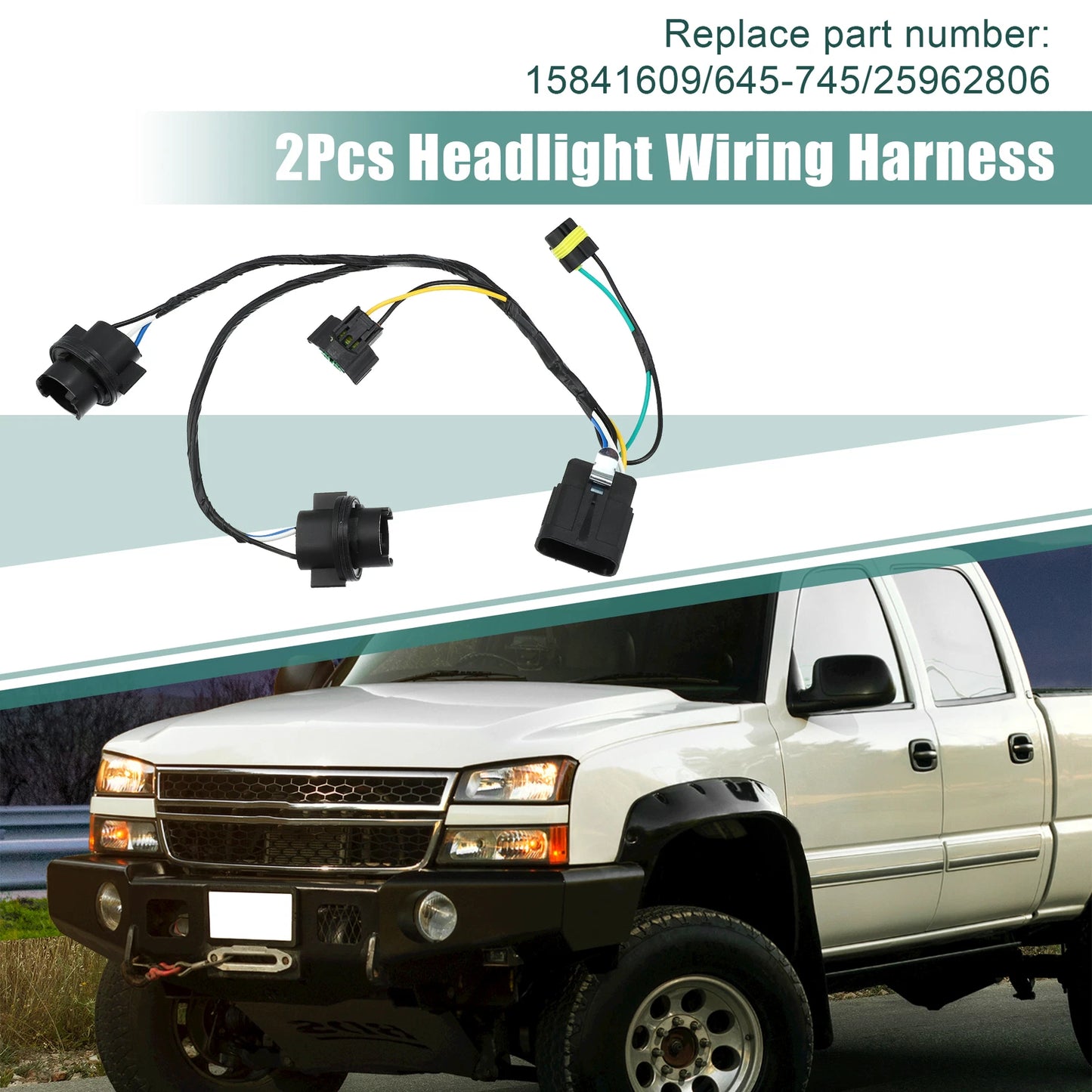 Headlight Wiring Harness for Chevrolet Silverado (2007-2013) GMC