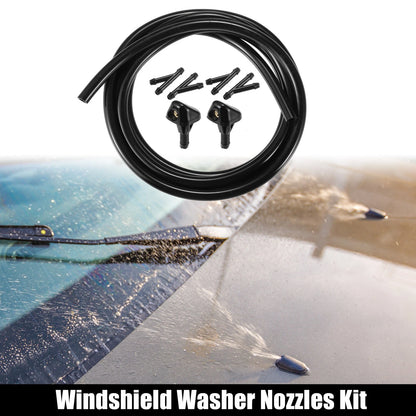 1 x Windshield Wiper Washer Nozzle Spray Jet for Toyota 4Runner Black