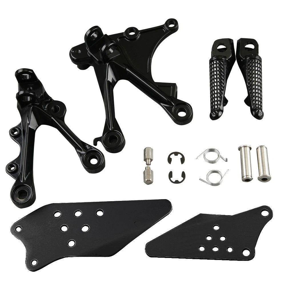Black Front Rider Footrest Pegs for Kawasaki Ninja ZX6R (2005-2008)