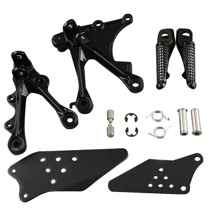 Black Front Rider Footrest Pegs for Kawasaki Ninja ZX6R (2005-2008)