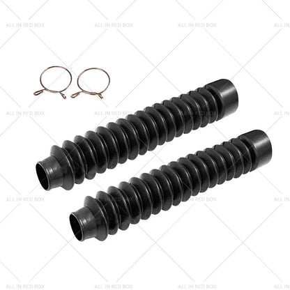 Rubber Front Fork Dust Gaiters for Motorcycle - Black