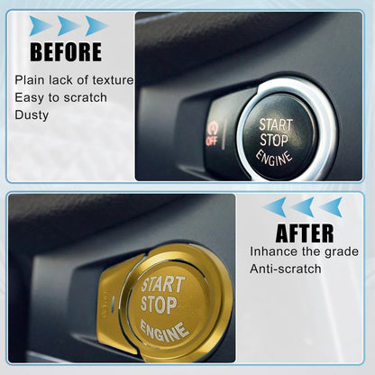 Start Stop Button Cover Sticker Kit for BMW 2 3 3GT 4 5 6 X1 X3 X4 Gold