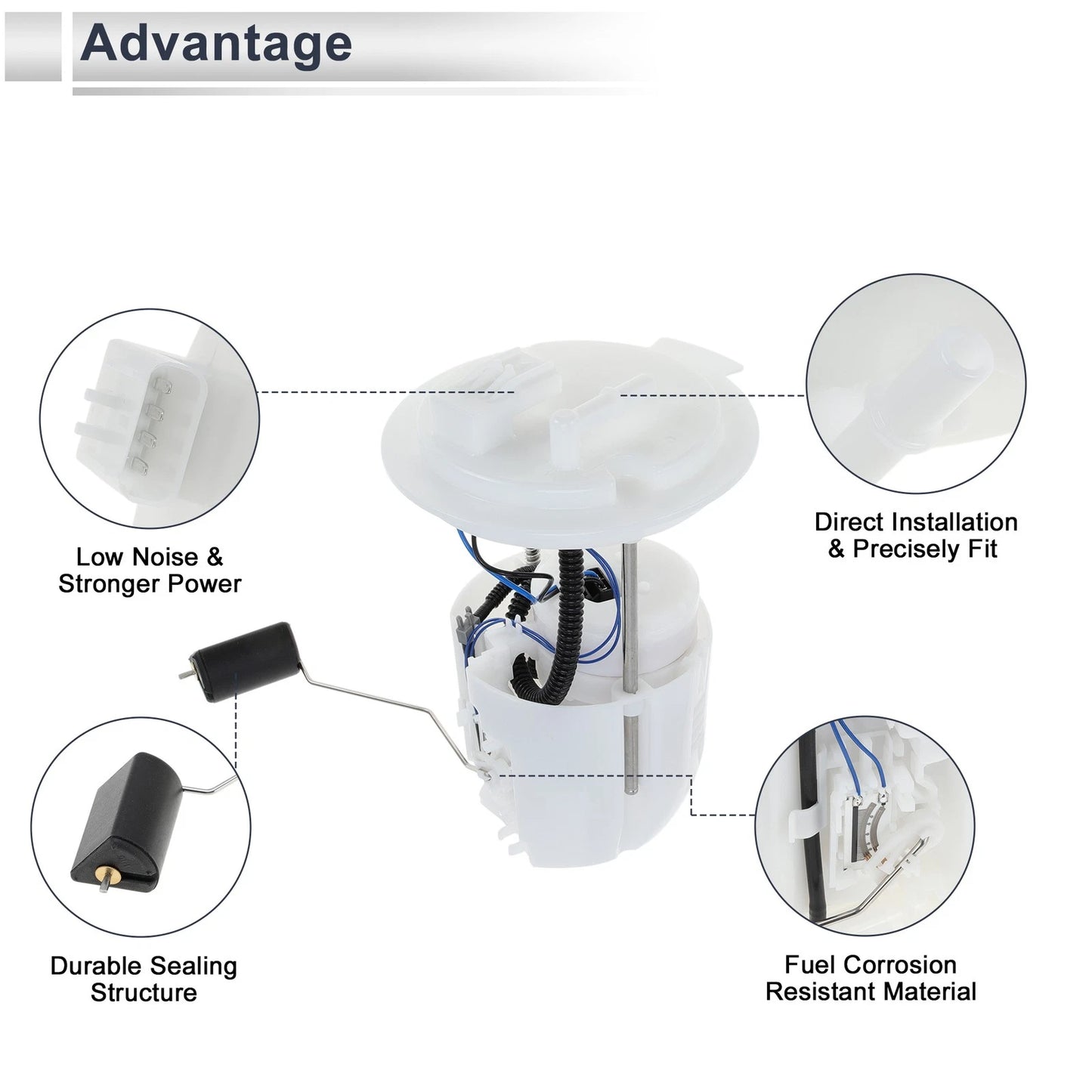 Fuel Pump Assembly 2.4L 3.5L 3.6L for Dodge Journey (2009-2019)