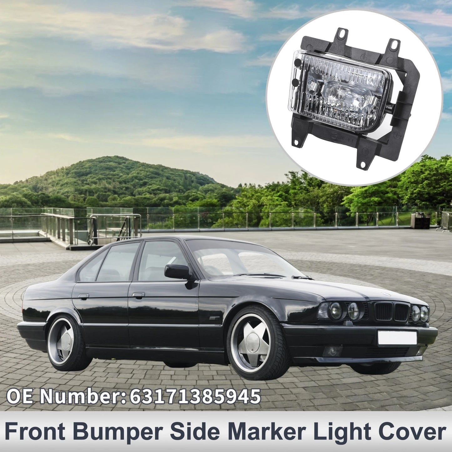 1 Pc Left Front Bumper Side Marker Light Cover for BMW E30 (1982 - 1994)