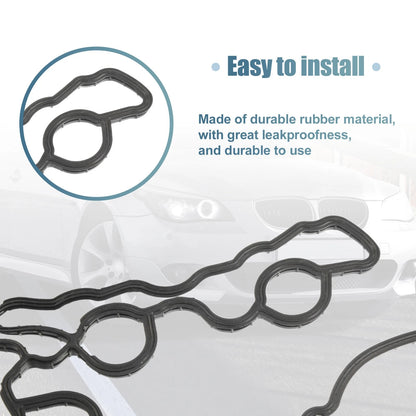 Black Engine Valve Cover Gasket Seal Set for BMW i8 (2014-2020)