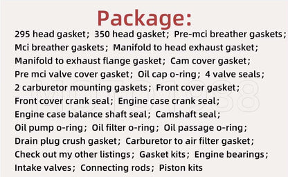 Gasket & Seal Kit for EZGO Gas Golf Cart (1991–2008)