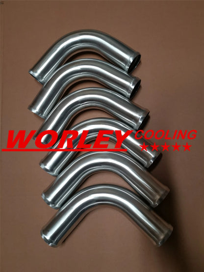 2 x 51" Aluminum Universal Intercooler Turbo Piping & Blue Hose T-Clamps for QLD