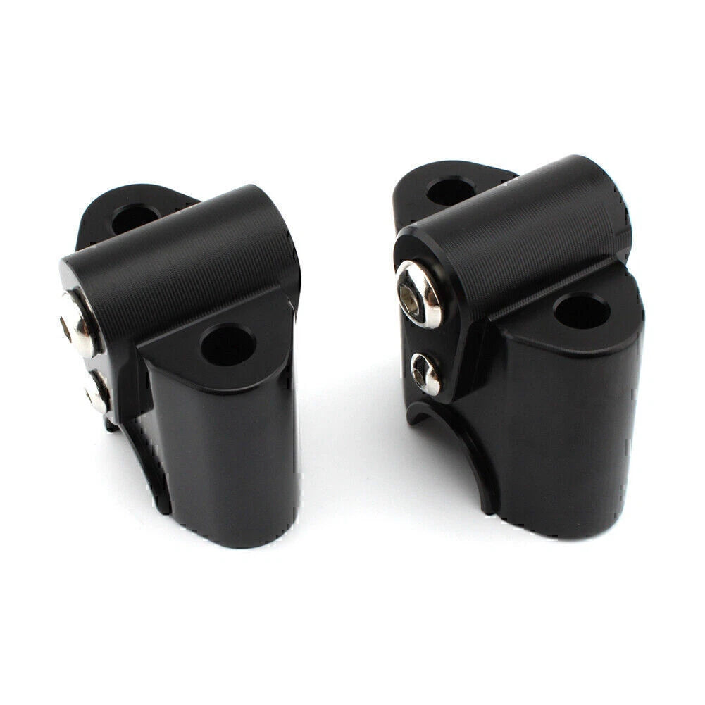 Black Handlebar Risers Lift Clamp Adapters for BMW R 18 Classic (2022-2023)