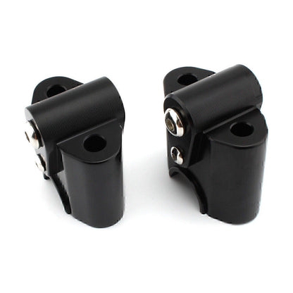 Black Handlebar Risers Lift Clamp Adapters for BMW R 18 Classic (2022-2023)