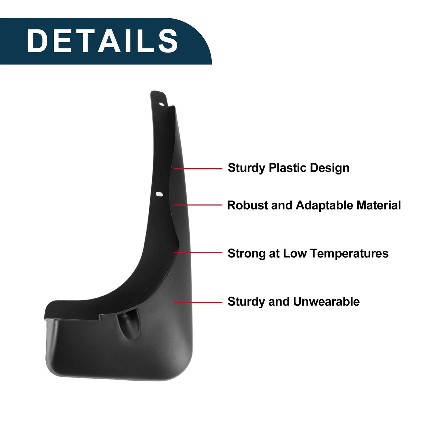 Mud Flaps Splash Guards 1 Set for Toyota RAV4 (2013-2015)