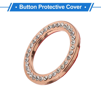 Push Start Button Cover 4cm for Land Rover Rose Gold Tone