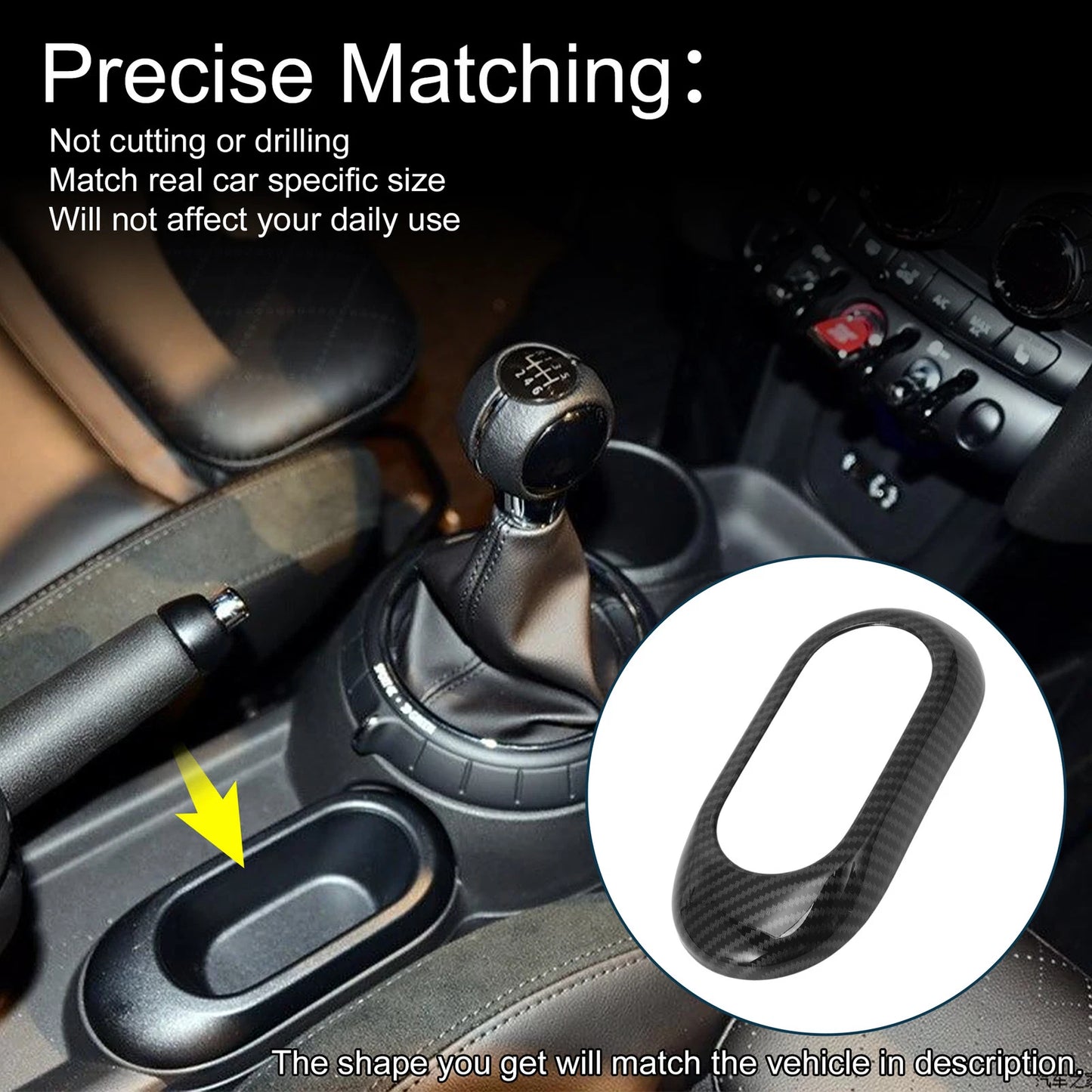 ABS Gear Shift Knob Cover for BMW Mini Hatch Hardtop (2002-2023)