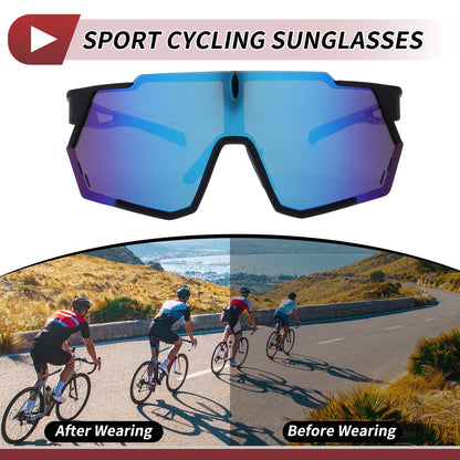 1 x Motorcycle Riding Goggles Blue Black Tri-Acetyl Cellulos PC for Make Model