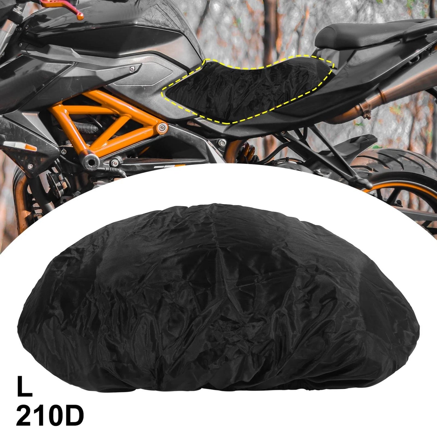 Seat Cover / 60x40cm / Waterproof Seat Pad Protector Black for Motorcycle