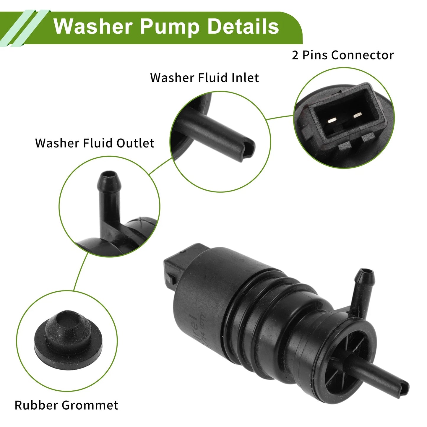 Windshield Washer Pump with Grommet OEM for ALFA ROMEO 4C (2015-2020)