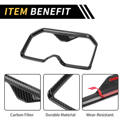 Carbon Fiber Armrest Rear Cup Holder Cover for Toyota Tundra (2022-2024)