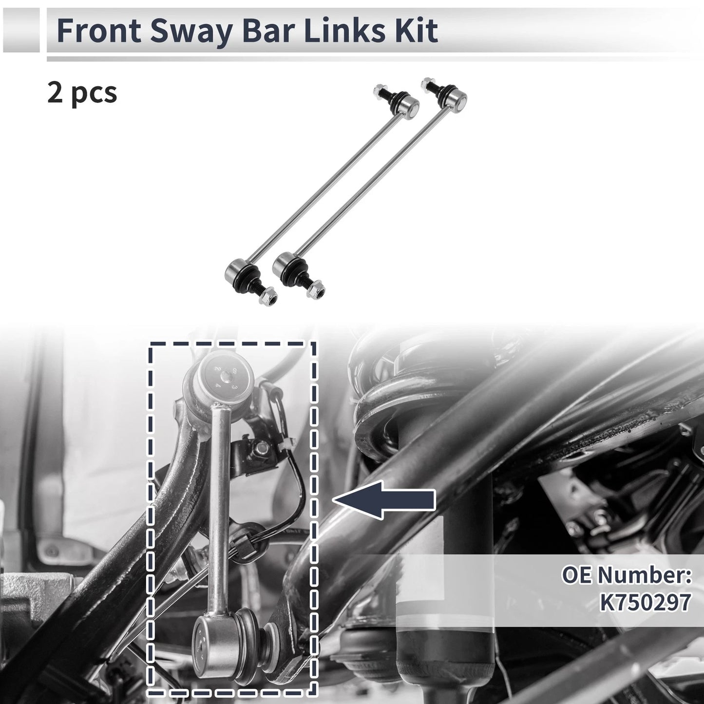 Front Stabilizer Bar Links No Bushing for Acura RDX (2007-2012)