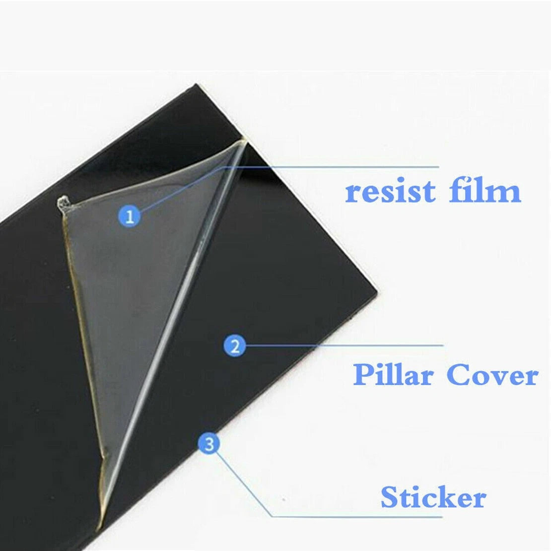 6 x Door Window B C Pillar Trim Covers Glossy Black for Acura TSX (2004-2014)