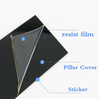 6 x Door Window B C Pillar Trim Covers Glossy Black for Acura TSX (2004-2014)