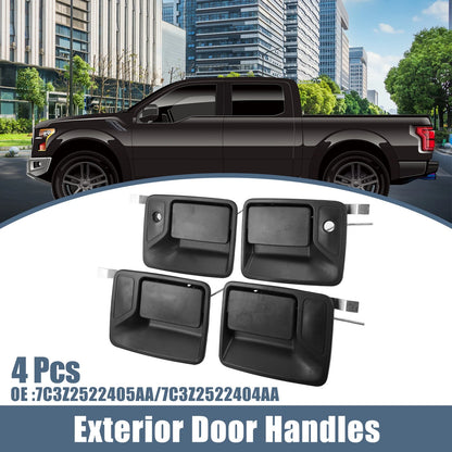 4Pcs Black Exterior Door Handle for Ford Excursion (2000-2005)