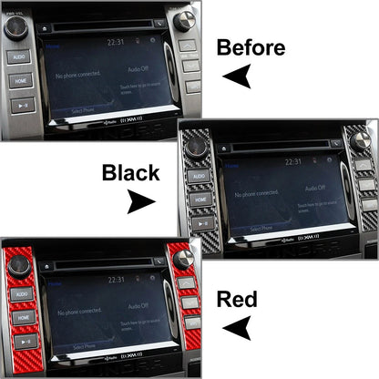 Carbon Black Central Console Volume Switch Cover Trim for Toyota Tundra (2014-2021)