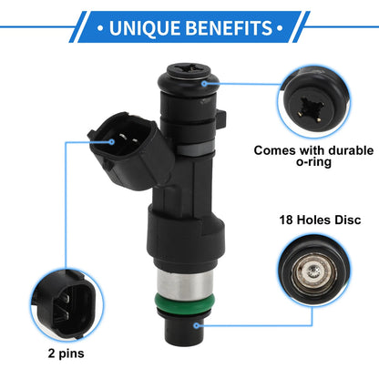 Fuel Injector 166009HP0A for Nissan Rogue 2.5 (2015-2018) 1 Pc Black