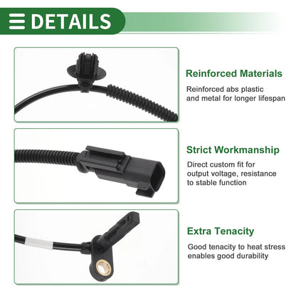 ABS Wheel Speed Sensor Rear Left for Buick GL8 ES (2017–2017)