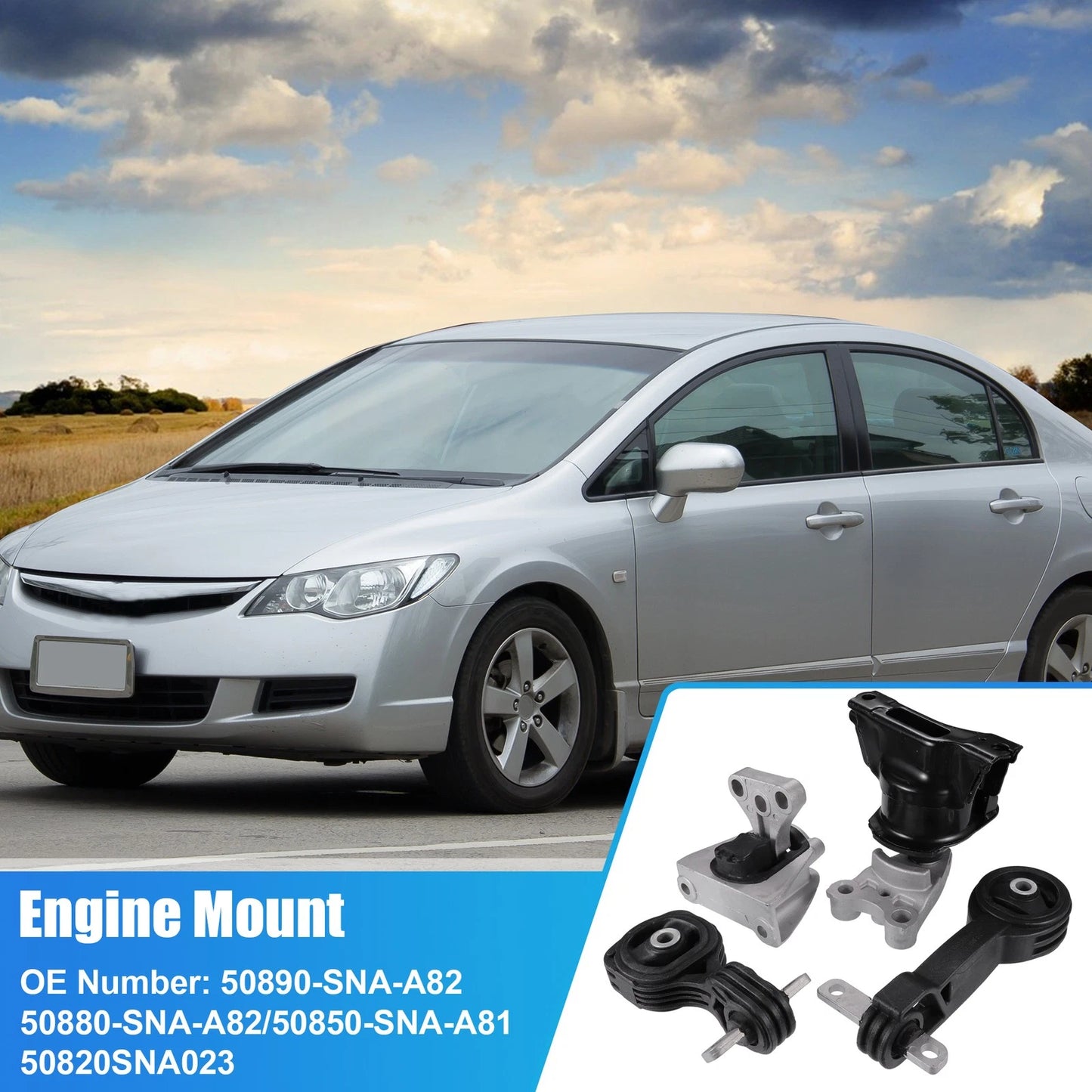 Engine Motor Transmission Mount Set for Honda Civic (2006-2011)