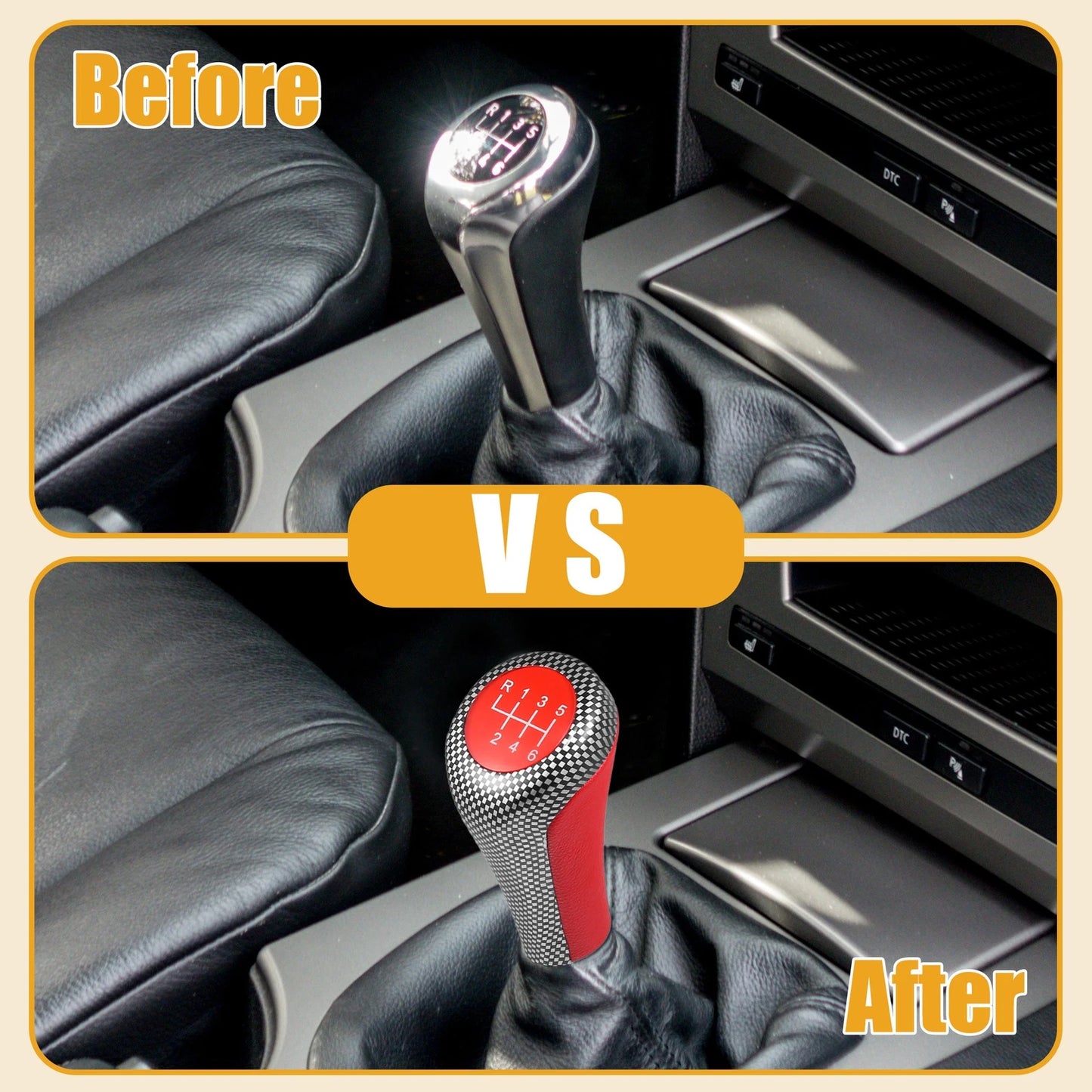 6 Speed Gear Shift Knob for BMW 435i (2014-2016) - Inner Shifter Knob Red