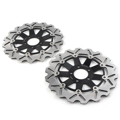 Front Brake Discs Rotors Black for KAWASAKI ZX9R ZX900C ZX12R (1998-2006)