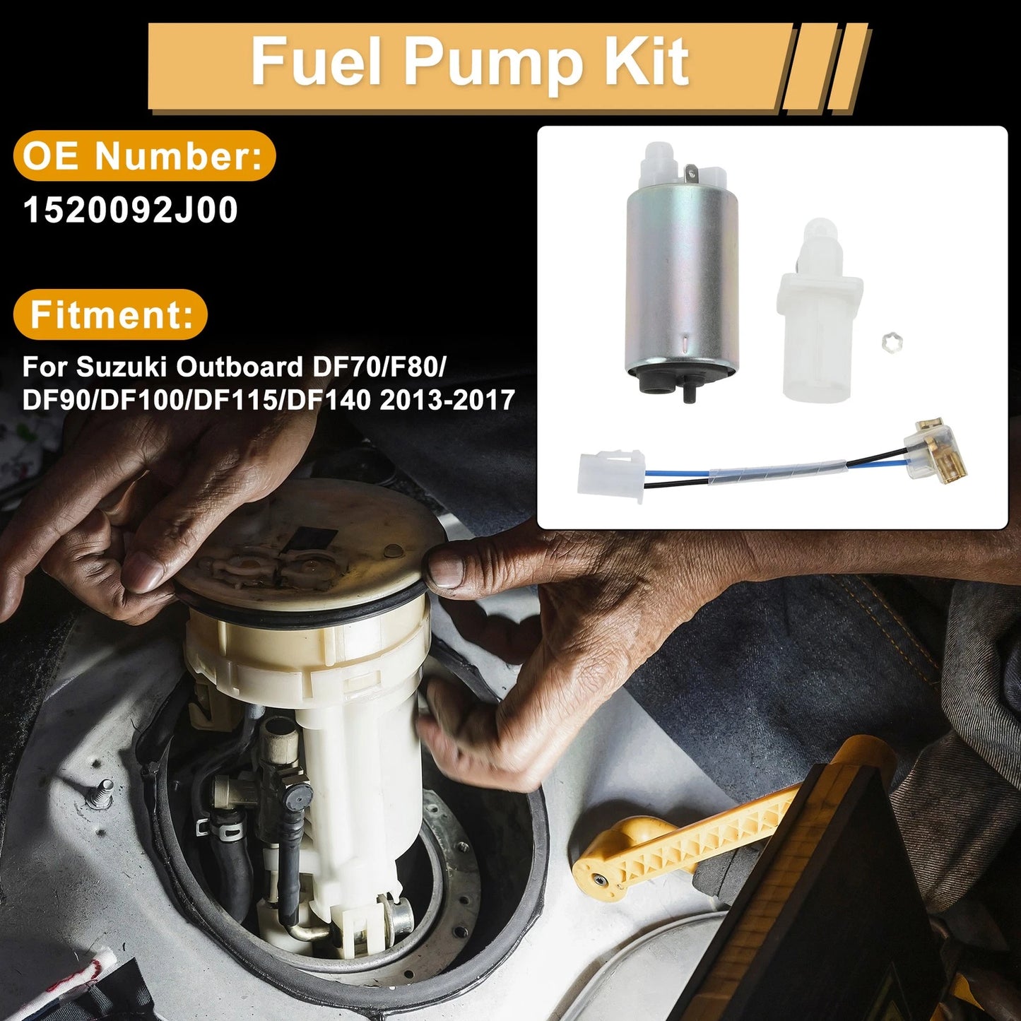 Fuel Pump Metal Set for Suzuki Outboard DF70 DF80 DF90 (2003-2023)