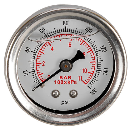 1/8" NPT Fuel Pressure Gauge 0-160 psi for Universal Vehicles