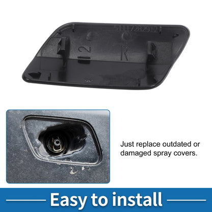 Front Right Side Bumper Headlight Washer Nozzle Cover Cap for BMW 640i Gray