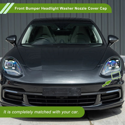 Left Washer Nozzle Cover for Porsche Panamera 2017-2021 Black