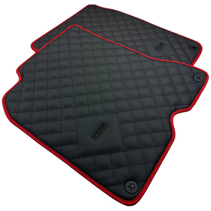 Leather Floor Mats for Ferrari California T (2015-2018) - AutoWin Brand Red Trim
