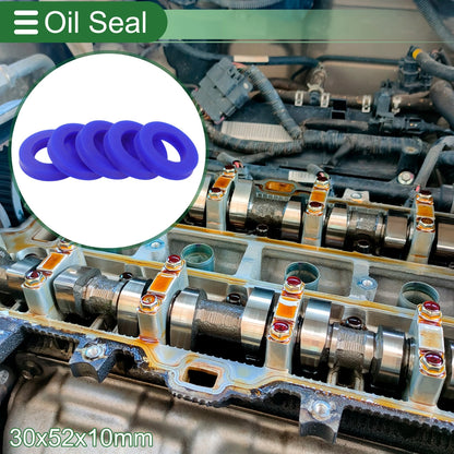 Oil Seal Rotary Shaft Seal TPU 30x52x10mm High-Pressure Blue 5 Pcs