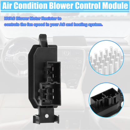 HVAC Blower Motor Resistor AC for Dodge Dart Aero Black