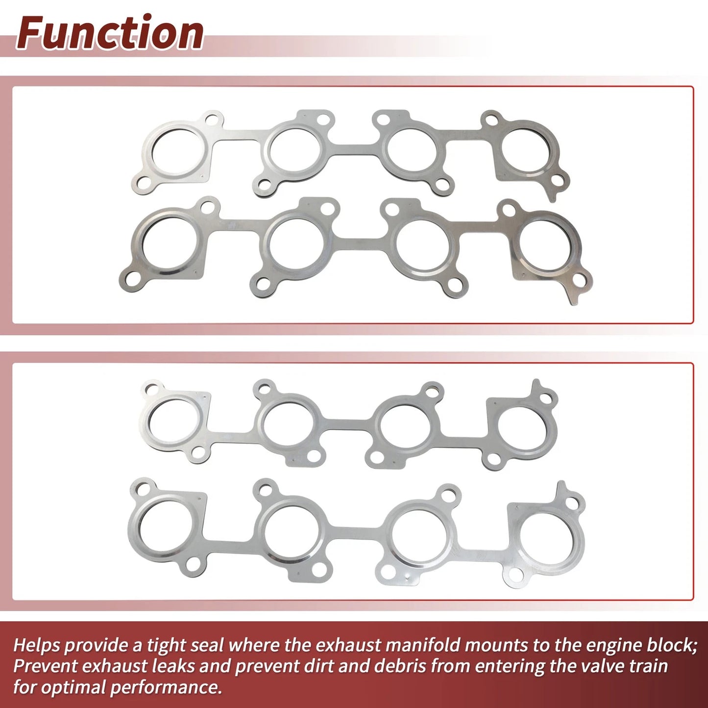 Exhaust Manifold Header Gasket 2 x Pcs for Toyota 4Runner (2003-2009)