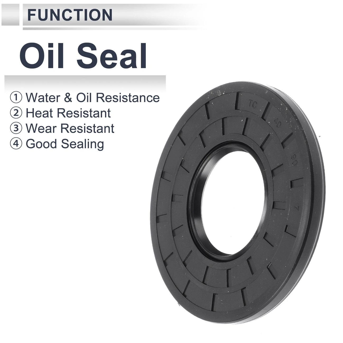 Oil Seal 40x90x7mm Nitrile Rubber Black 5 pcs for Make Model
