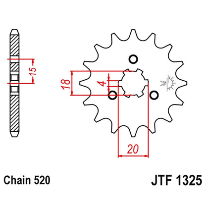 Front Sprocket / 11T / JT Sprockets for Honda ATC200M (1984–1985)