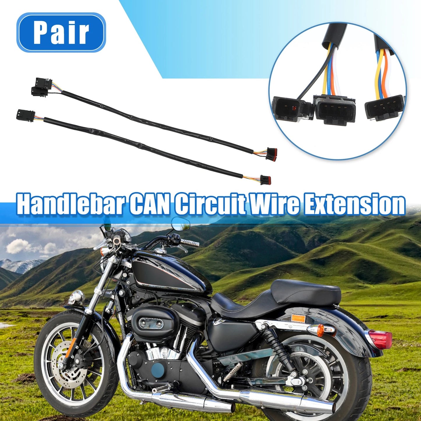 14 Inch / Handlebar CANBus Wire Extension Harness for Harley Softail Dyna