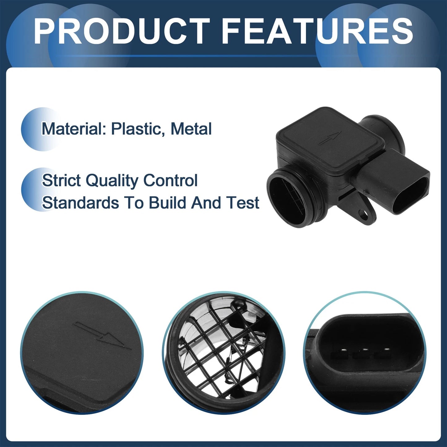 Mass Air Flow Sensor for BMW E38 1994-2001 - Durable Plastic & Metal 1 x Unit