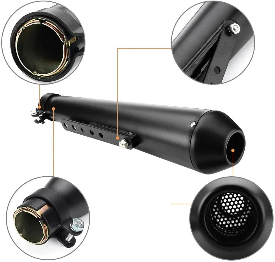 Universal Slip-On Muffler Exhaust Pipe 1.5-2" for Motorcycle