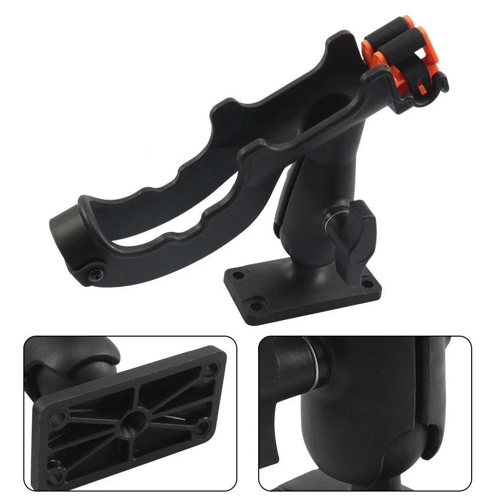 Adjustable Fishing Rod Holder with Silicone Sleeve for Kayaks
