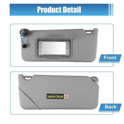 Left Driver Side Sun Visor with Light Mirror for Honda Accord (2003-2007)